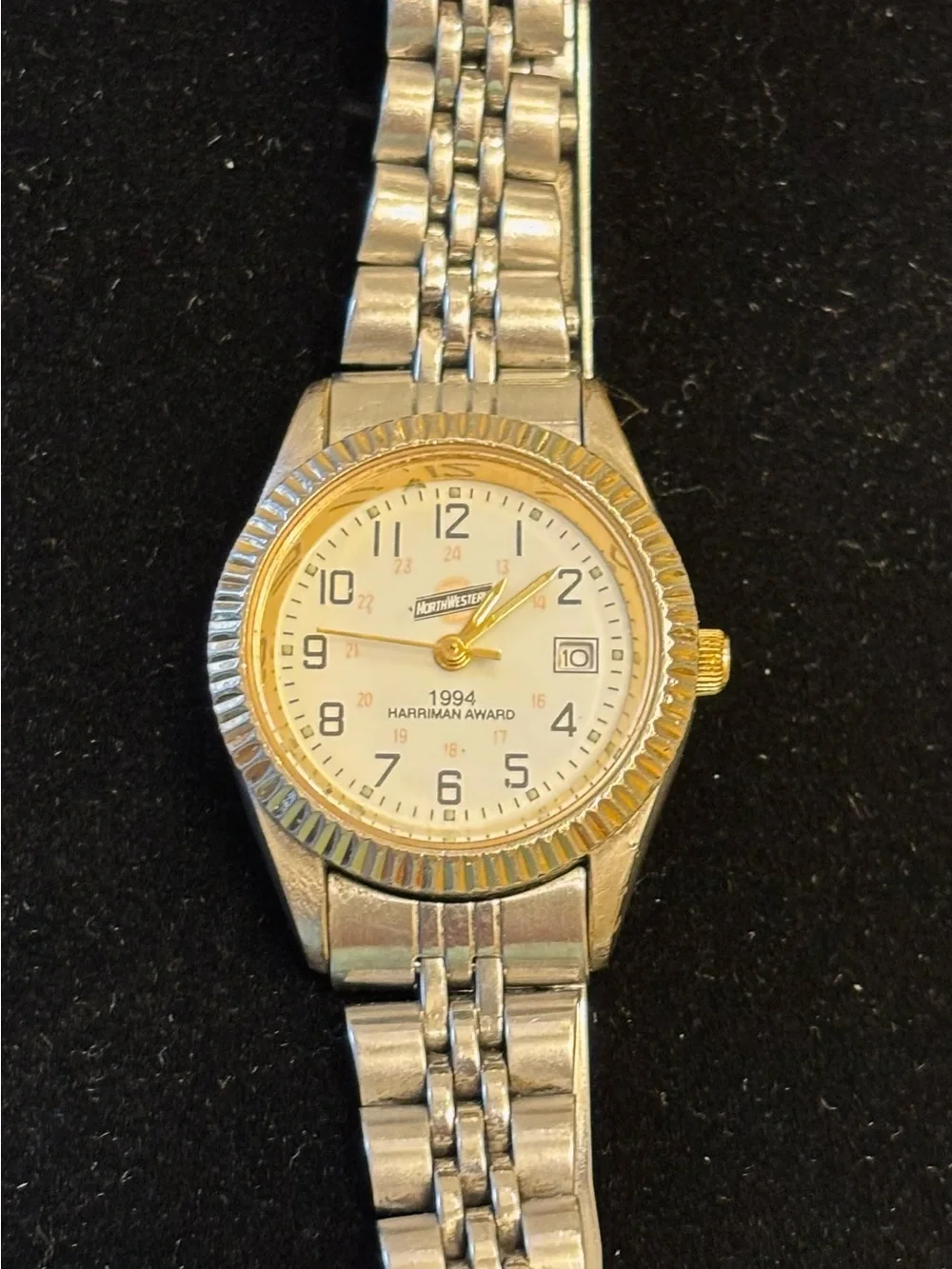 RARE 1994 Chicago & North Western Railroad Harriman Safety Award Watch Working